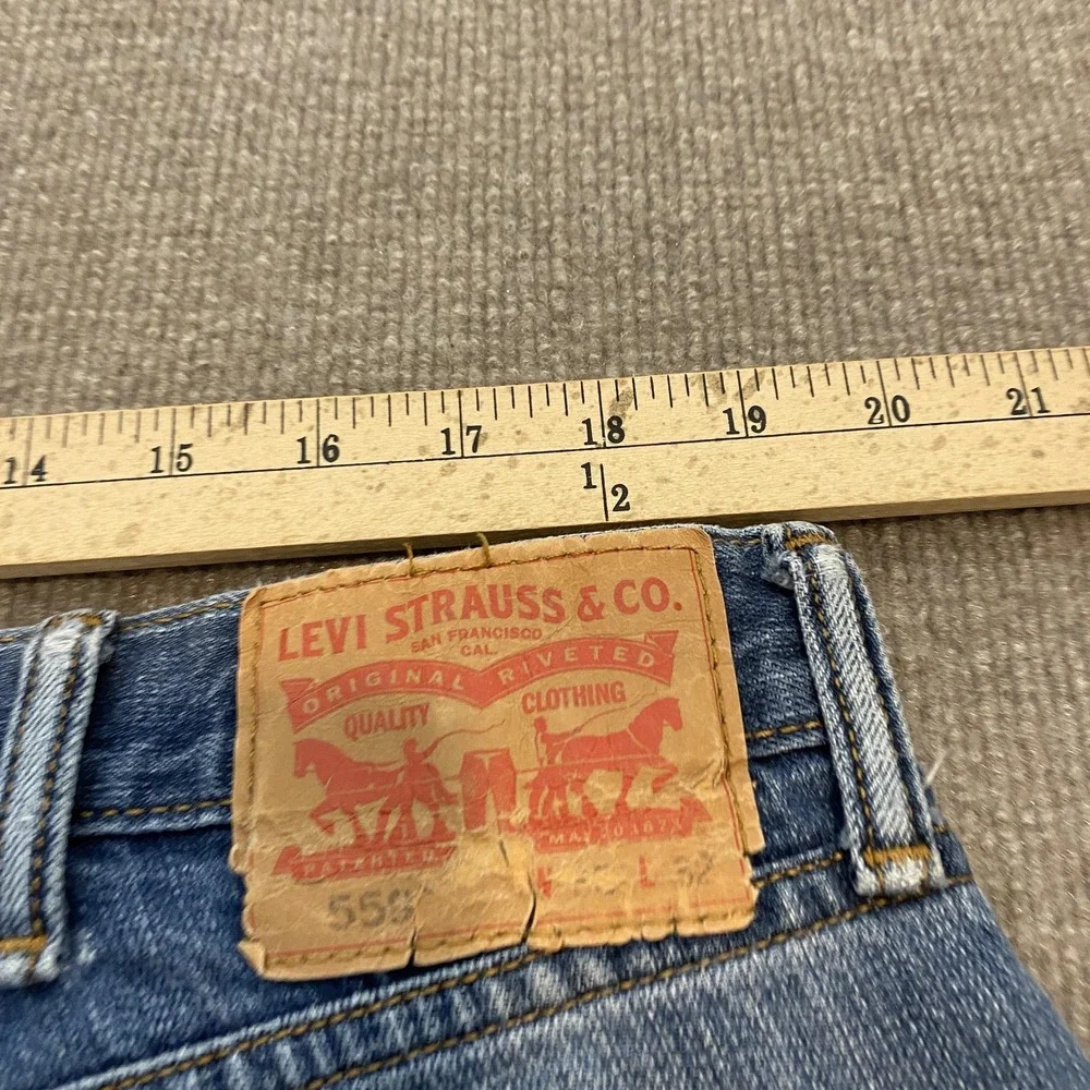 Levis 559 Jeans Mens 38x32 Blue Baggy Distressed Relaxed Straight Denim Pants